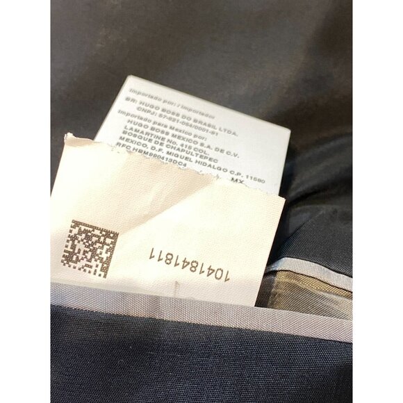 Hugo Boss Luxury Dark Gray Wool Blazer Sport Coat Jacket Two Button Men's Sz 42R - Picture 15 of 16